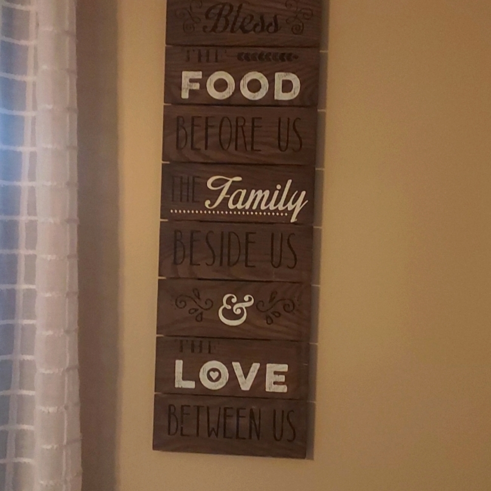Wooden slat sign